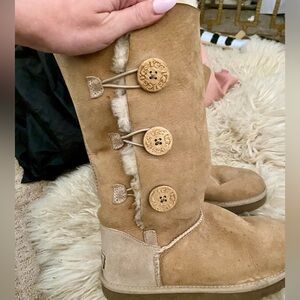 Ugg tan/cream Bailey Button Tall Boots